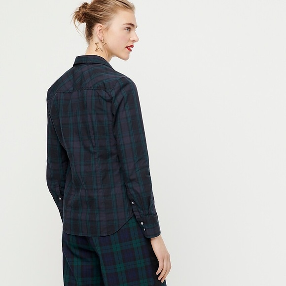 8T J. Crew Slim Stretch Perfect Shirt Blackwatch - Picture 5 of 6